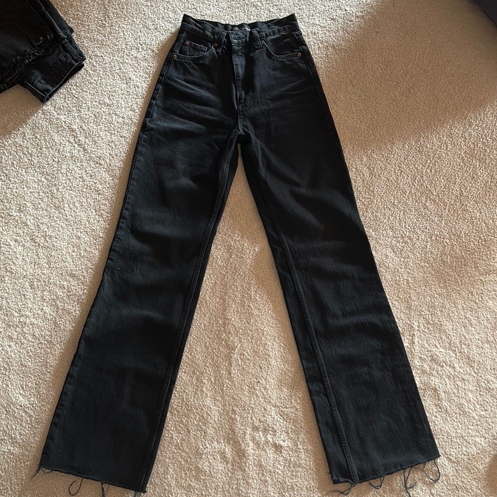 ZARA high waisted black jeans